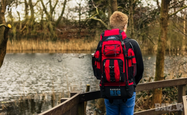 Голяма Сиво-черна туристическа раница (Ramada big loader 120), снимка 3 - Раници - 52366889
