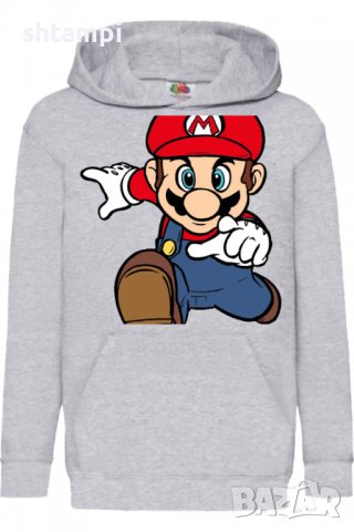 Детски Суитчър/Суитшърт Super Mario 07,Super Mario,Игра,Подарък,Изненада,Забавление,Рожден Ден, снимка 2 - Детски анцузи и суичери - 38365805