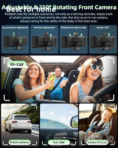 Мултимедия- дисплей 10,3 инча Carplay Android Auto Display с 4K Dashcam, снимка 3 - Аксесоари и консумативи - 48832682