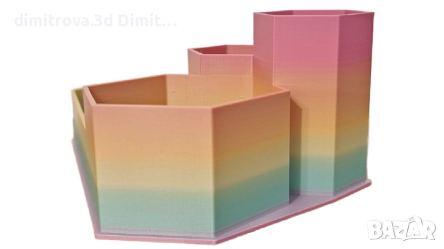 3D принтиран органайзер за бюро с 4 отделения, снимка 2 - Ученически пособия, канцеларски материали - 51492239