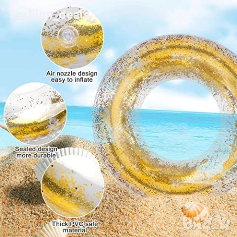 Нови 2 броя Водна играчка за възрастни Деца Пояс басейн море Плувка, снимка 5 - Водни спортове - 40677898