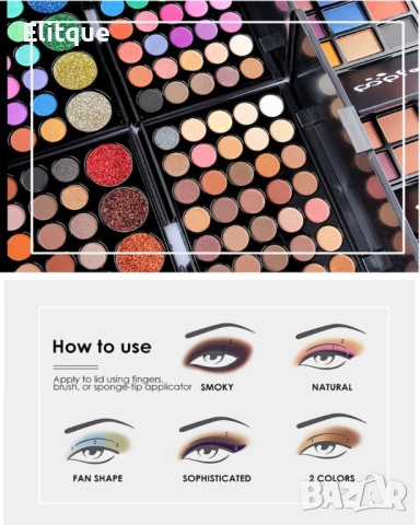 Палитра с 40 бр. сенки за очи с дълготраен ефект и матов завършек, снимка 5 - Други - 52832011