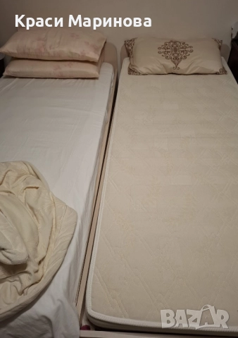 ДВЕ ЪГЛОВИ ЛЕГЛА С НОВИ ОРТОПЕДИЧНИ МАТРАЦИ НА ДОРМЕО, снимка 2 - Матраци - 51714377