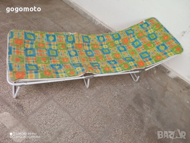 Туристически креват, шезлонг, сгъваемо легло с матрак, дюшек, снимка 4 - Къмпинг мебели - 36899963