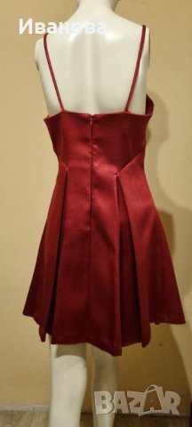 Елегантна червена рокля , снимка 6 - Рокли - 42979137
