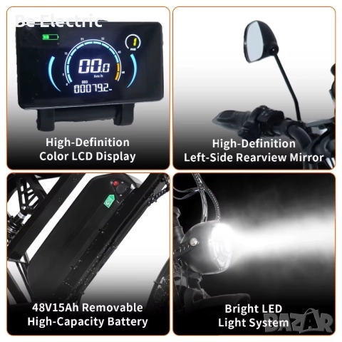 НОВО!!! Електрически FATBIKE Vomo X90 500W 48V/15AH, снимка 4 - Велосипеди - 52875200