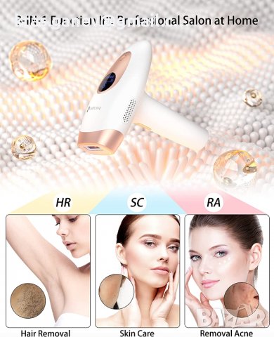 IPL устройство за епилация с 999 999 светлинни импулса, устройство за трайна безболезнена епилация, , снимка 4 - Друга електроника - 38430063