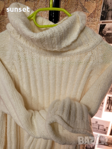 чисто бял пуловер,oversized ( XL) ,мек и лек, снимка 10 - Блузи с дълъг ръкав и пуловери - 44894148