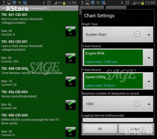 Мини Bluetooth OBD 2 - Уред за автомобилна диагностика, снимка 2 - Аксесоари и консумативи - 48092251