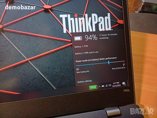 15.6' Lenovo P51s FHD IPS™i7-6th/12GB DDR4/ Nv Quadro M520 2GB DDR5/256GB SSD, снимка 10 - Лаптопи за работа - 52868041