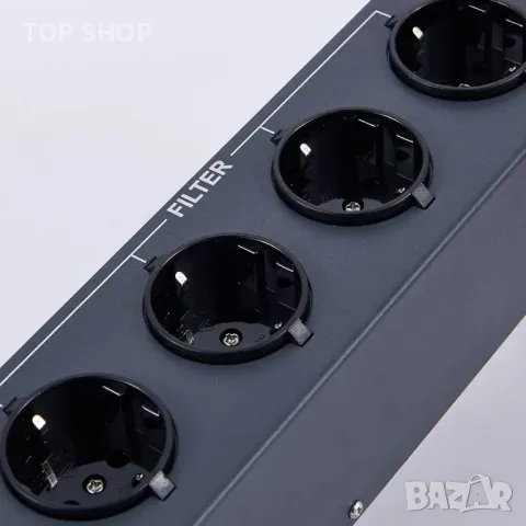 Pailvens Mains Filter Power Strip HiFi 4-посочен контакт за филтър за смущения с LCD дисплей, снимка 5 - Друга електроника - 48747625