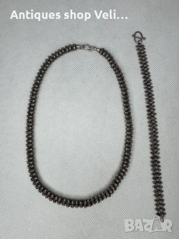 Сребърно колие и гривна в етно стил Филигран №6972, снимка 3 - Колиета, медальони, синджири - 50434277