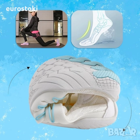 tqgold Боси обувки, летни обувки за плуване и фитнес, Бързосъхнещи аква обувки Дишащи неплъзгащи се , снимка 6 - Маратонки - 52298068