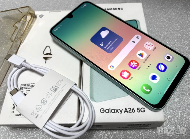 КАТО НОВ! Смартфон Samsung Galaxy A26 5G, 6.7'', 6GB/128GB, Mint