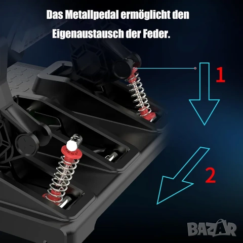 Гейминг Педали DOYO за PC: Hall Effect Сензори и Здрава Конструкция, снимка 8 - Джойстици и геймпадове - 53375099