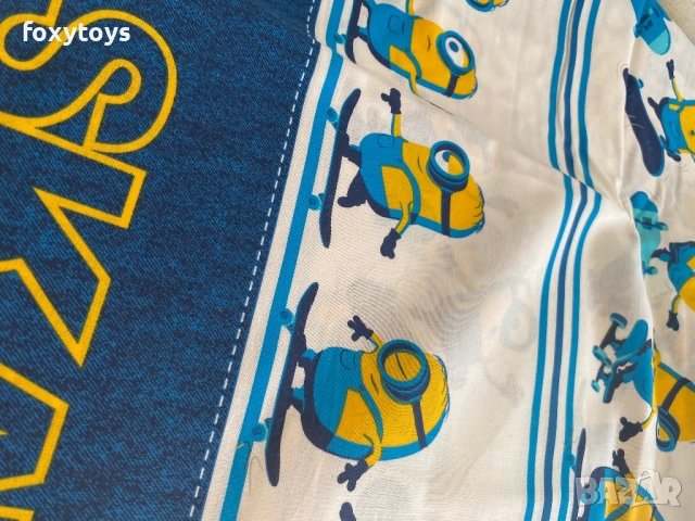 Спален комплект Minions Skate Crew 140×200см, 60х70см, снимка 9 - Спално бельо и завивки - 48464750