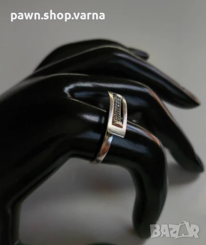 Ново сребърно пръстенче с фианити – 925 проба, снимка 5 - Пръстени - 51141707