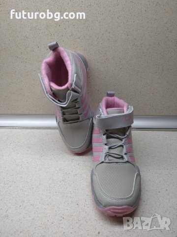Водоустойчиви боти за момиче в сиво и розово, снимка 3 - Детски боти и ботуши - 34609162
