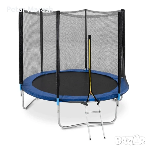 Детски батут с мрежа 244см с ПДОАРЪΚ LED Лампички – Подсилена конструкция и UV защита, снимка 7 - Други - 50985707