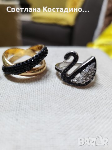 3 броя оригинални пръстени Svarowski , снимка 2 - Пръстени - 43855210