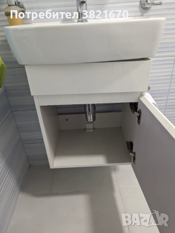 Шкаф за баня с умивалник + батерия и шкаф за баня с огледало, снимка 2 - Мивки - 52036506