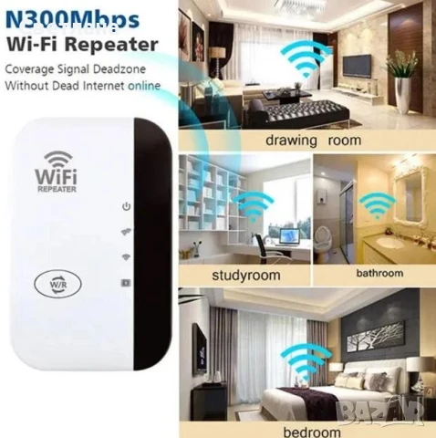 Усилвател на Wi-Fi сигнал за вътрешна употреба 300 Mbps, снимка 4 - Друга електроника - 51423859