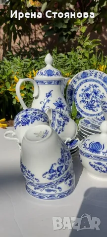 Двойни и тройни сетове, чайник, захарница  Zwiebelmuster, Winterling 1950 г. , снимка 13 - Сервизи - 47320479