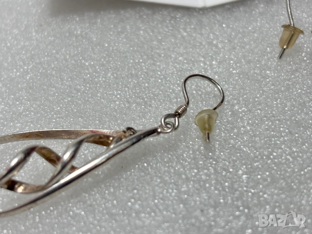 Сребърни Обеци (проба 925)-4,67 грама, снимка 7 - Обеци - 52545758