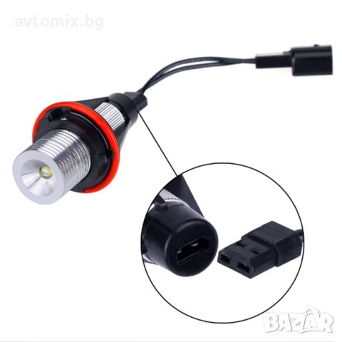 LED крушки ангелски очи за BMW, 12V-24V, с Canbus без грешки, жълти, снимка 10 - Аксесоари и консумативи - 43575207