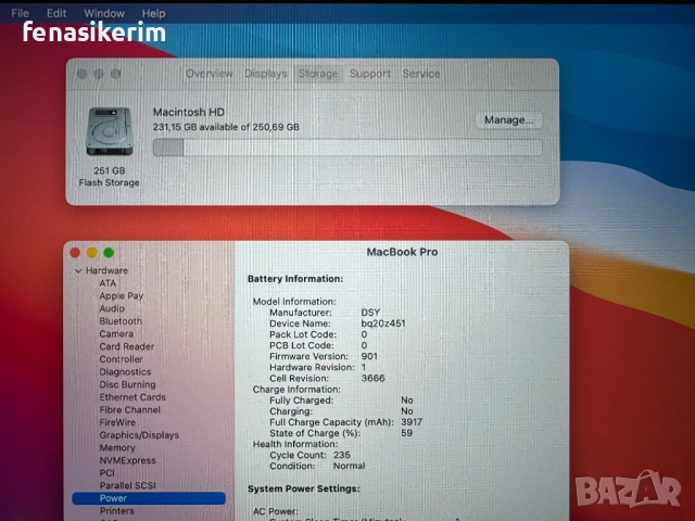 13.3' Core i5 Apple MacBook Pro Mid 2017 8GB RAM/256GB SSD/Бат 6ч, снимка 7 - Лаптопи за работа - 52672304