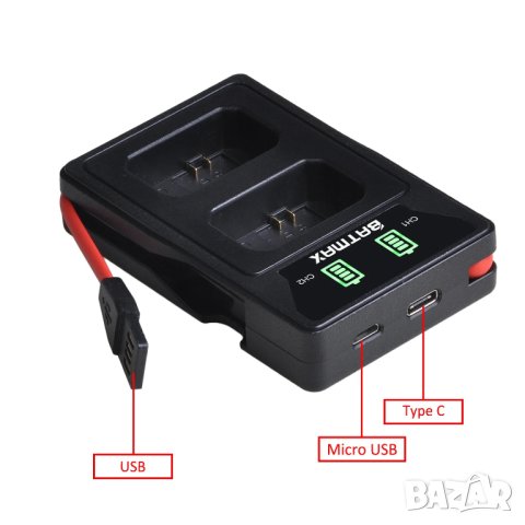 Двойно зарядно за батерии Sony NP-FW50, снимка 2 - Друга електроника - 43537318