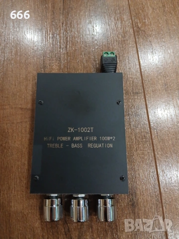 Стерео усилвател, ZK-1002T, Bluetooth 5.0, 20W*2, черен, 12-24V, снимка 7 - Друга електроника - 53540795