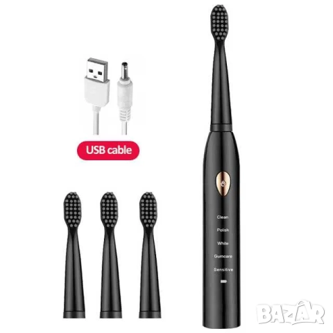 Мощна ултразвукова звукова електрическа четка за зъби, презареждаща, снимка 12 - Други - 52210056