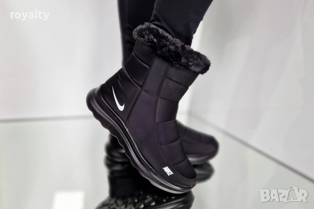 Nike Черни Дамски Апрески С Пух, снимка 5 - Дамски апрески - 52116813