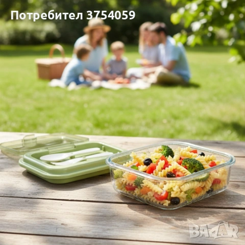 Кутия за обяд Cheffinger с 3 отделения, с включени вилица и лъжица – практично решение за храна , снимка 2 - Аксесоари за кухня - 53174546