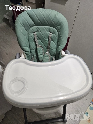 Столче за хранене Lorelli - Party, Iceberg Green Leathet