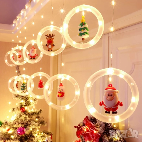 Светещи LED рингове с коледни фигурки , снимка 6 - Декорация за дома - 52087062