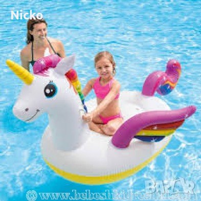 Надуваем остров Еднорог INTEX Unicorn Ride-on, снимка 7 - Водни спортове - 37623453