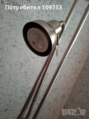 Метална Стояща подова лампа h=180см, снимка 5 - Настолни лампи - 52432775