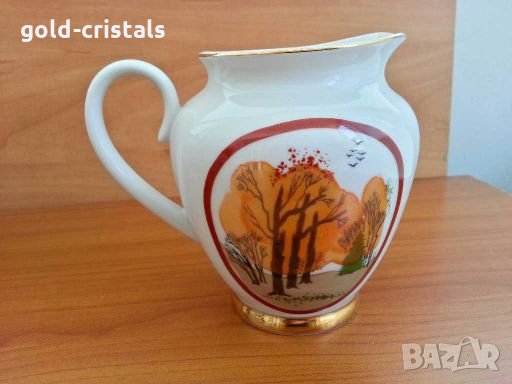 Руски порцелан лфз чайник и латиера , снимка 4 - Антикварни и старинни предмети - 28623080
