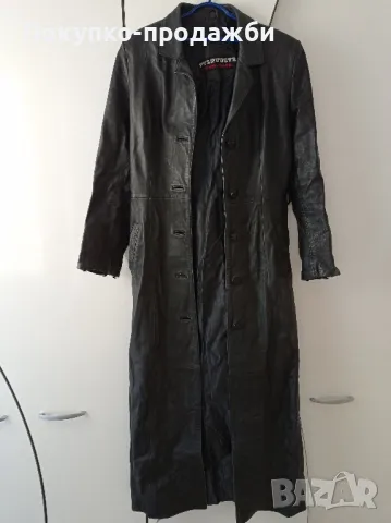 яке от естествена кожа шлифер нов .Манто шито за фирма пулпудева Пловдив,кожен шлифер, снимка 5 - Якета - 48007797