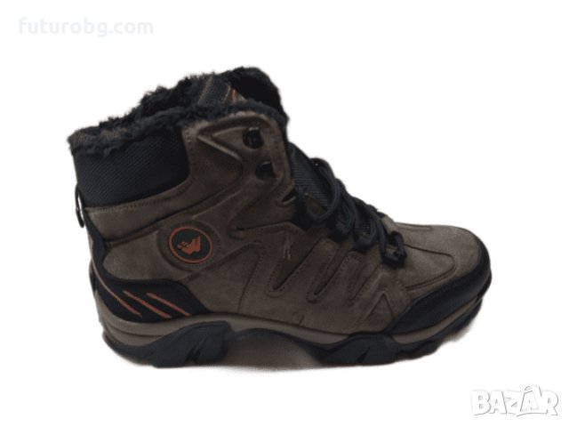 Кафяви водоустоичиви боти за зимата с черен акцент, снимка 7 - Мъжки боти - 38645231