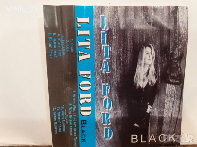Lita Ford ‎– Black, снимка 3 - Аудио касети - 32369160