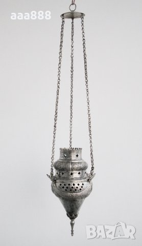 Старинно кандило сребро 19 век, снимка 11 - Антикварни и старинни предмети - 27961320