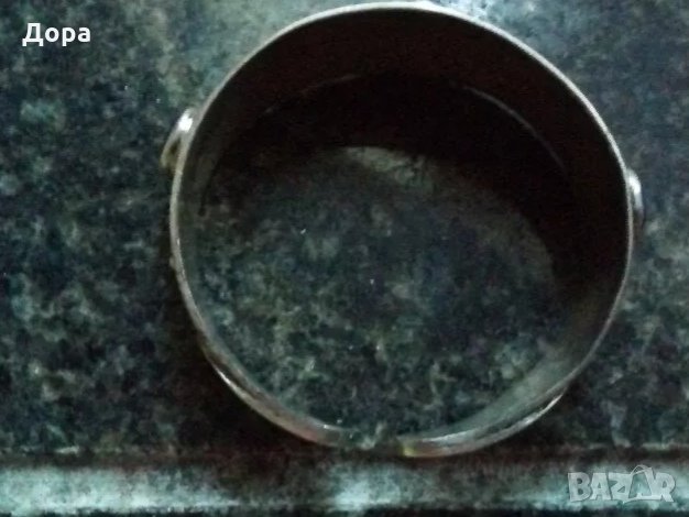 Стара сребърна гривна уникат с естествени камъни, снимка 3 - Обеци - 26850349