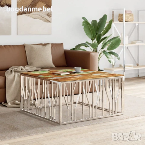 Sonata H Кафе маса сребриста инокс