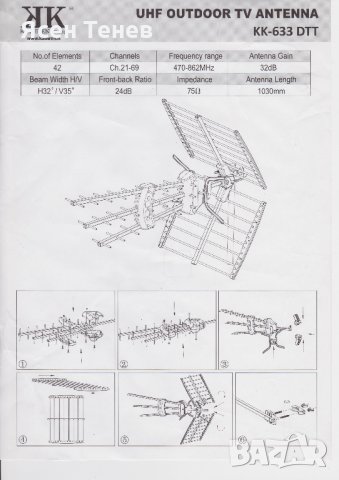 Ефирна антена Kathren KK-633 DTT, снимка 3 - Приемници и антени - 28522138