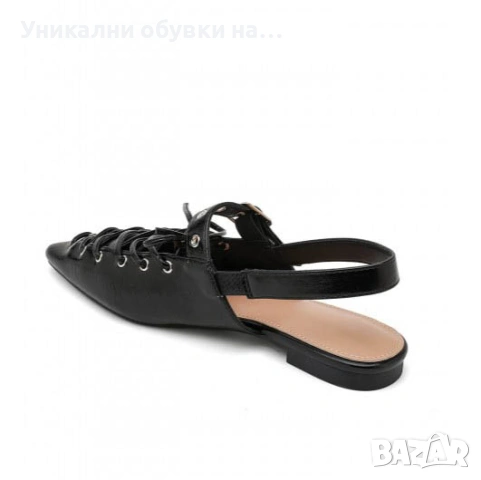 Черни обувки Slingback с отворена пета- Gracey Black 11735, снимка 3 - Дамски ежедневни обувки - 53534438