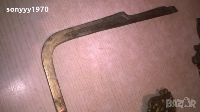 МЕД/МЕСИНГ-МАСИВЕН ОБКОВ С ЛЪВОВЕ-ВНОС ШВЕЦИЯ, снимка 11 - Колекции - 27630973