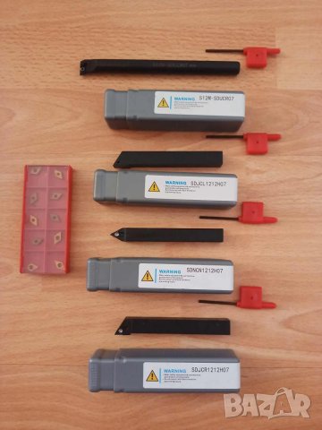 Комплект от 4 броя стругарски ножове 12 *12 мм. с 10 сменяеми пластини, снимка 2 - Други инструменти - 50973055